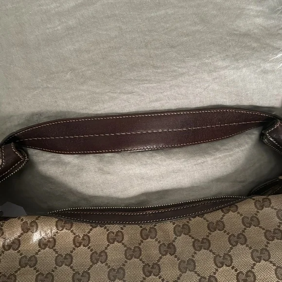 Gucci Brown Monogram Canvas Hobo Bag - Picture 2 of 15